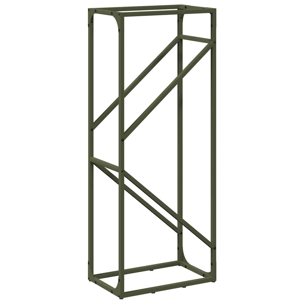 vidaXL Firewood Rack Olive Green 40x25x100 cm Cold-rolled steel