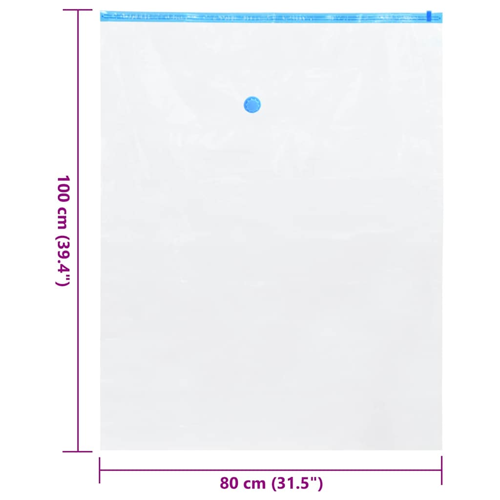 Storage Bags 20 pcs Transparent and Blue 100 x 80 cm