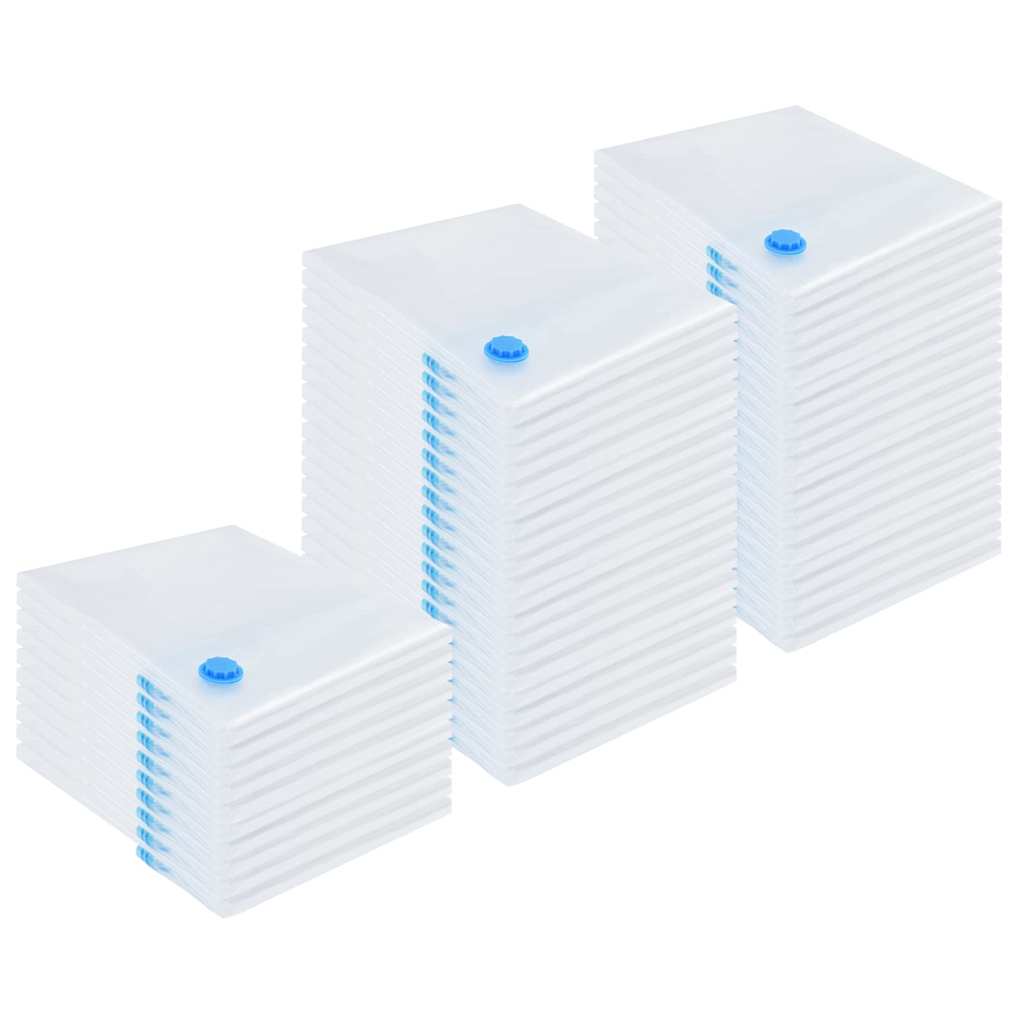 Storage Bags 50 pcs Transparent and Blue 100 x 80 cm
