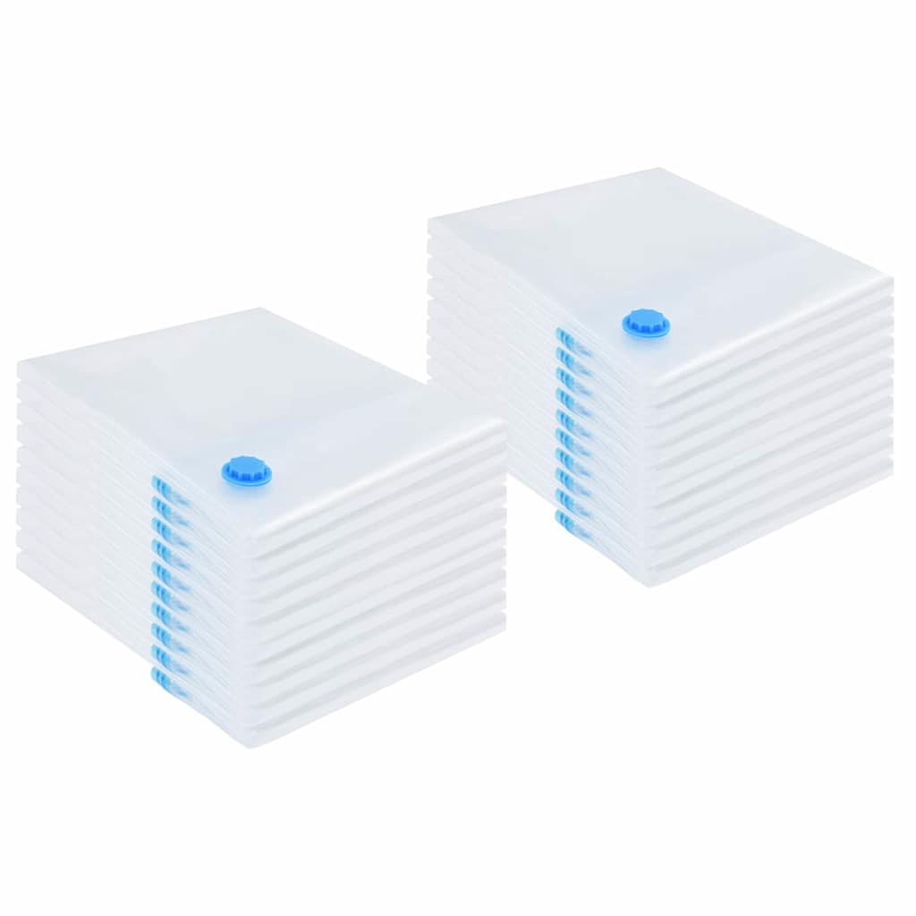 Storage Bags 20 pcs Transparent and Blue 130 x 100 cm