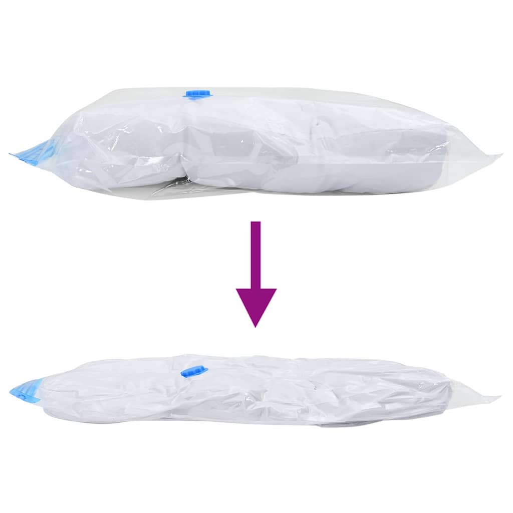 Storage Bags Wall-mounted 5 pcs Transparent and Blue 80 x 60 cm