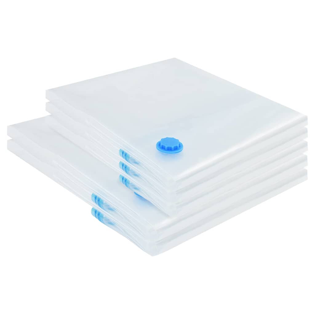 Storage Bags 5 pcs Transparent and Blue 130 x 100 cm