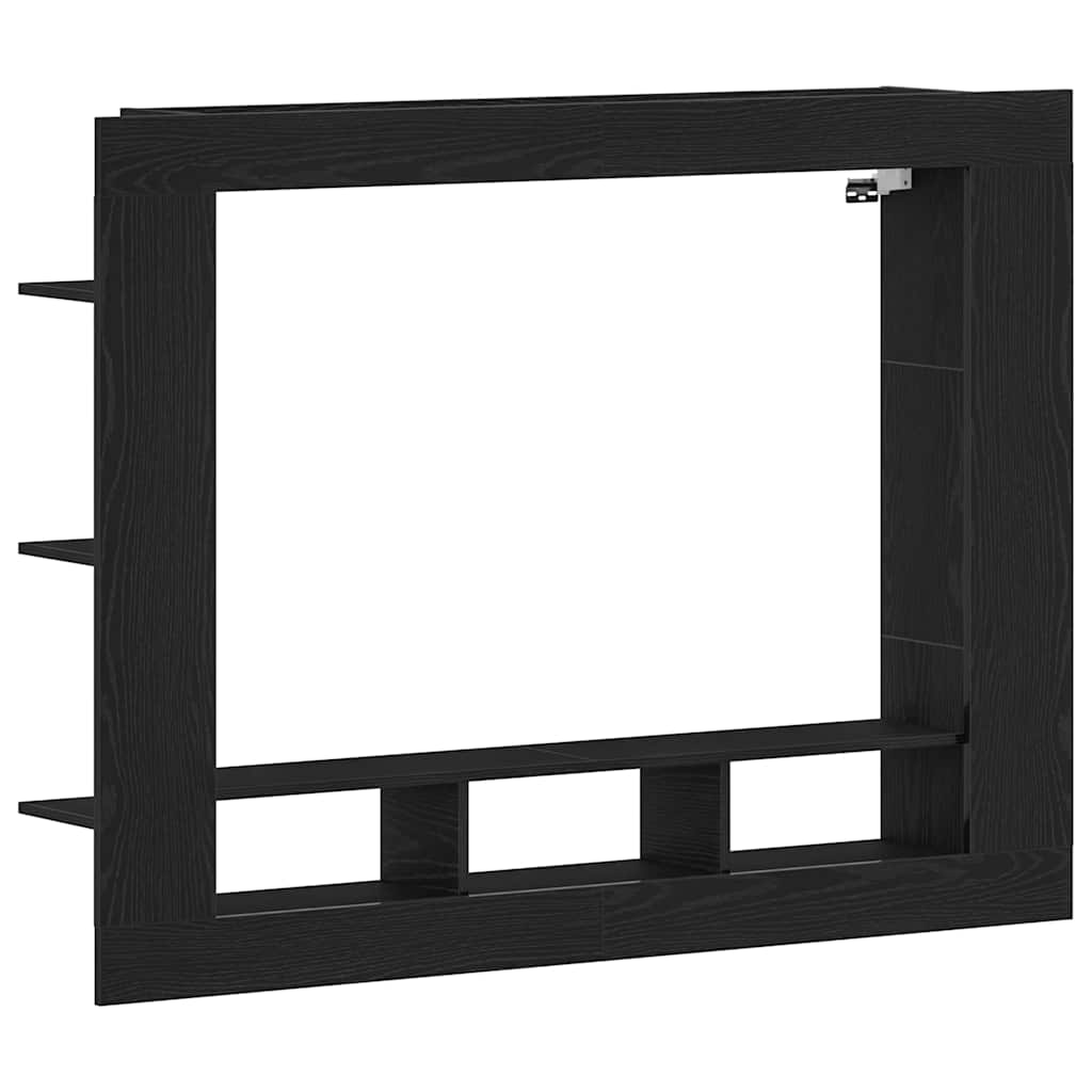 TV Cabinet Black oak 152 x 22 x 113 cm Engineered wood