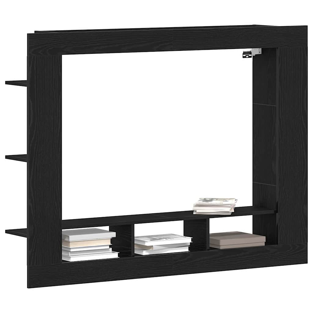 TV Cabinet 152 x 22 x 113 cm Black oak Engineered wood
