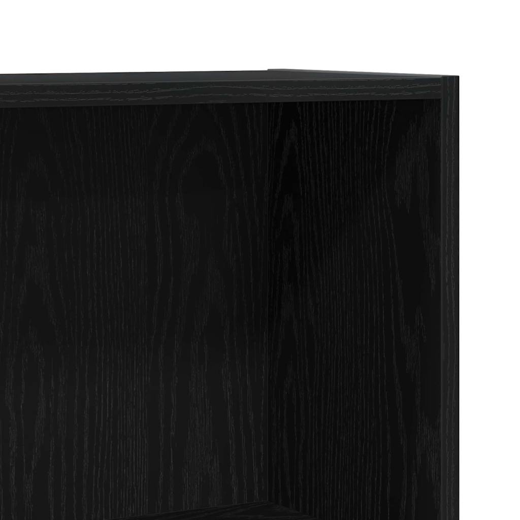 Book Cabinet 60 x 24 x 76 cm Engineered Wood Black Oak