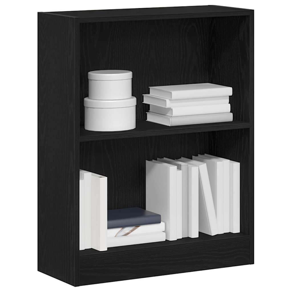 Book Cabinet 60 x 24 x 76 cm Engineered Wood Black Oak