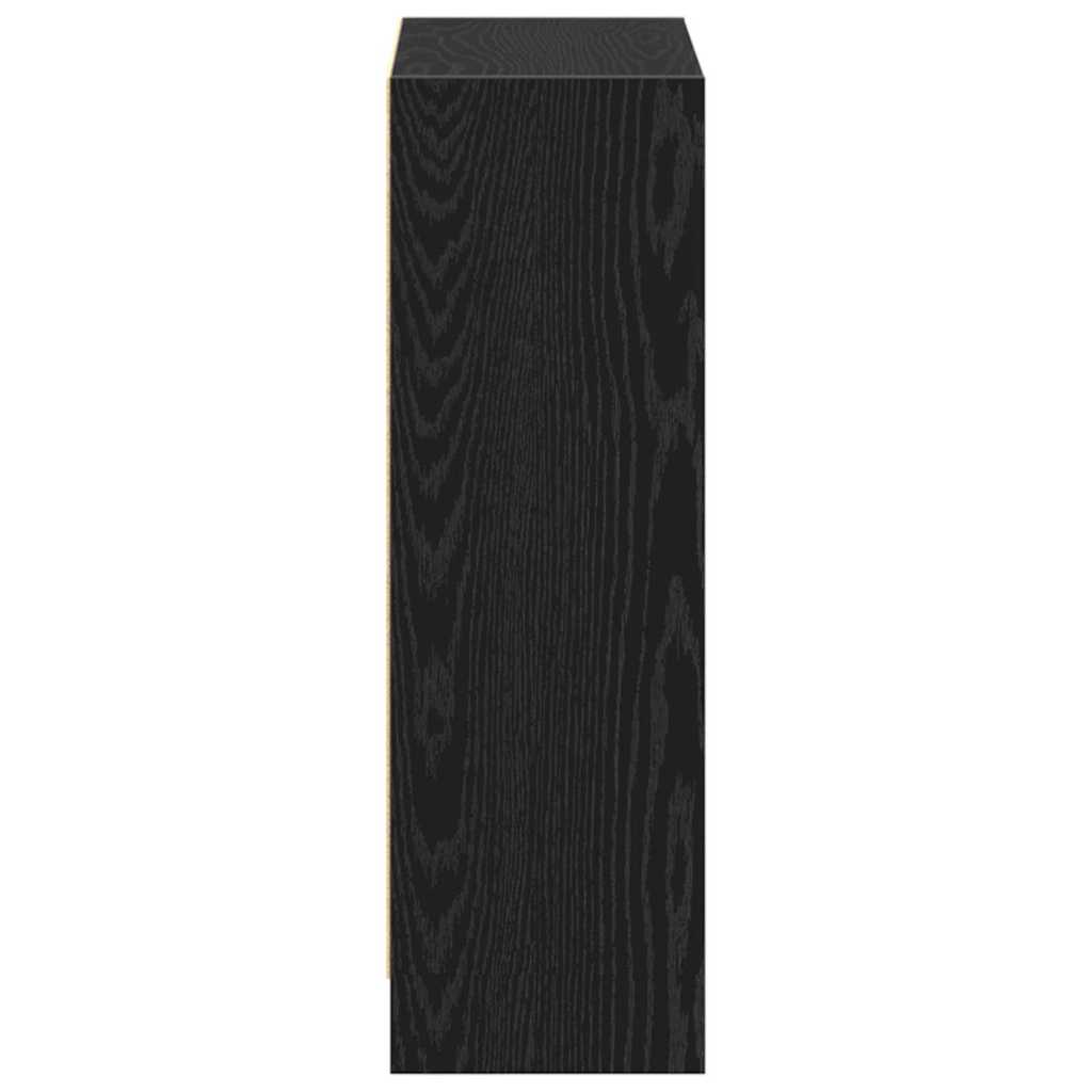 Book Cabinet 60 x 24 x 76 cm Engineered Wood Black Oak