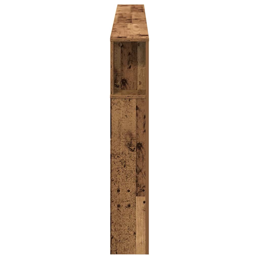 Headboard Cabinet with Shelf Old Wood 220 x 18.5 x 102.5 cm