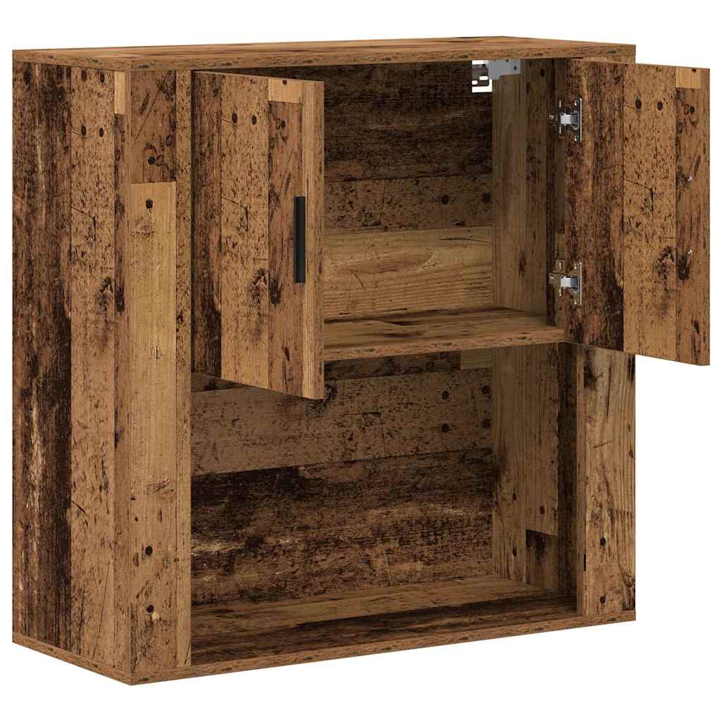 Wall Cabinet with Door Old Wood 80 x 33 x 80 cm Engineered Wood