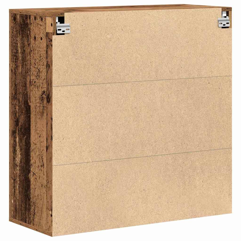 Wall Cabinet with Door Old Wood 80 x 33 x 80 cm Engineered Wood