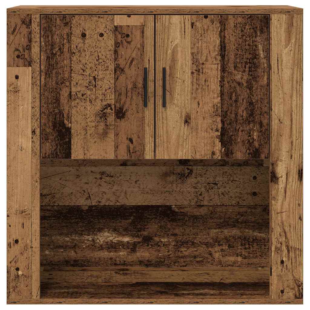 Wall Cabinet with Door Old Wood 80 x 33 x 80 cm Engineered Wood