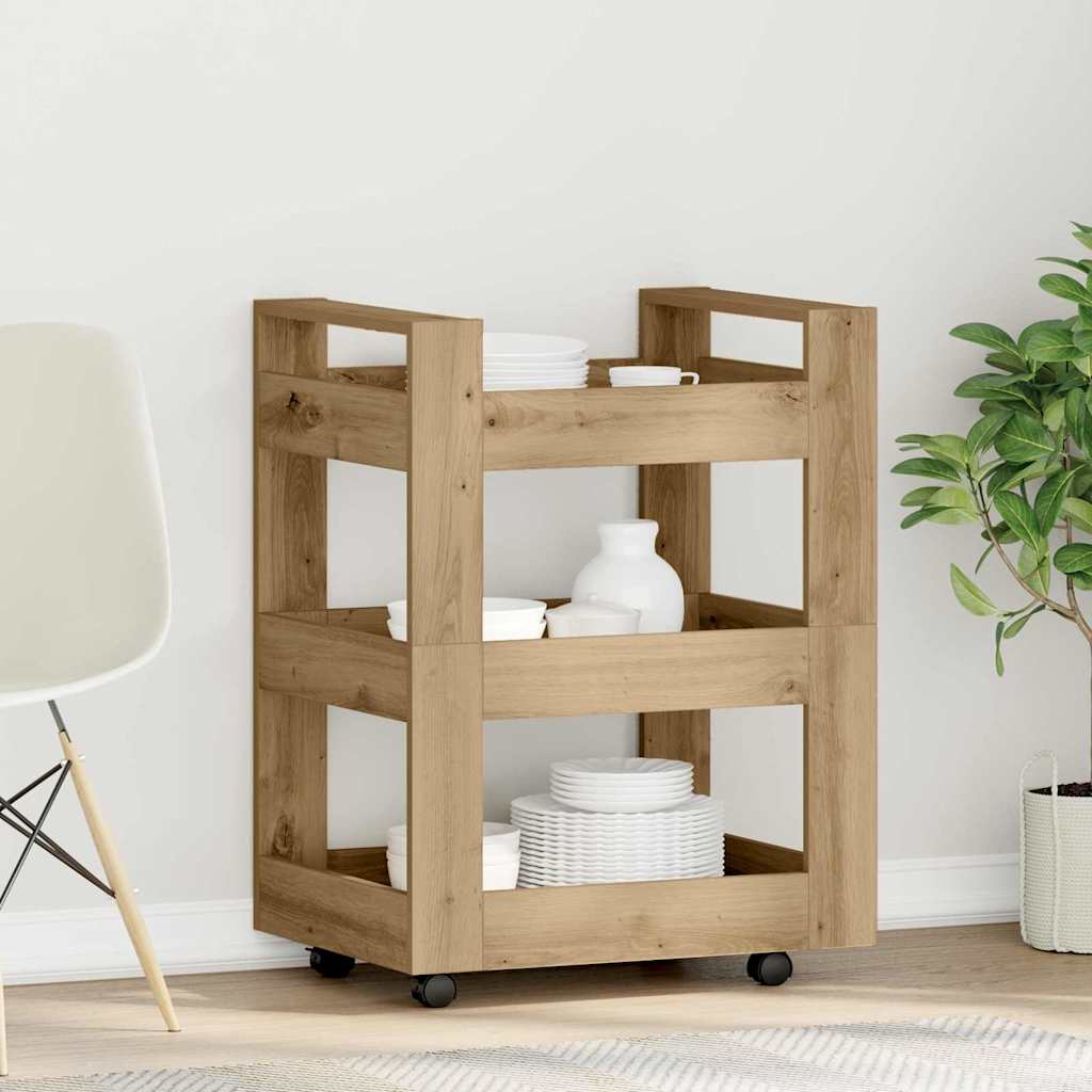 Kitchen Trolley Artisan Oak 60 x 45 x 80 cm Engineered Wood