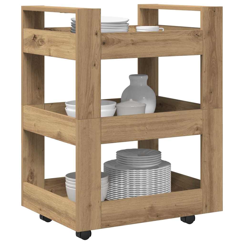 Kitchen Trolley Artisan Oak 60 x 45 x 80 cm Engineered Wood