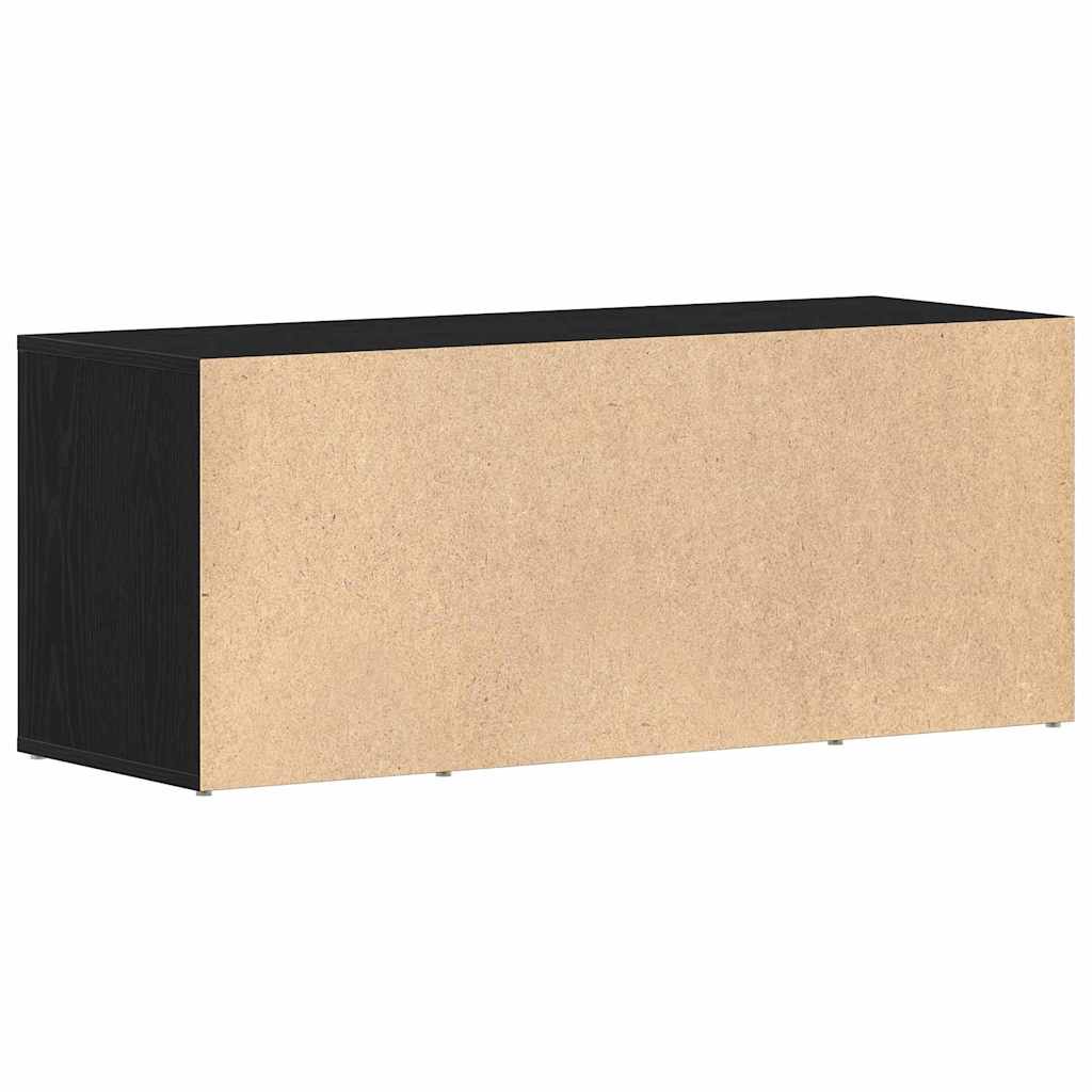 TV Cabinet Black oak 100 x 35 x 40 cm Engineered wood