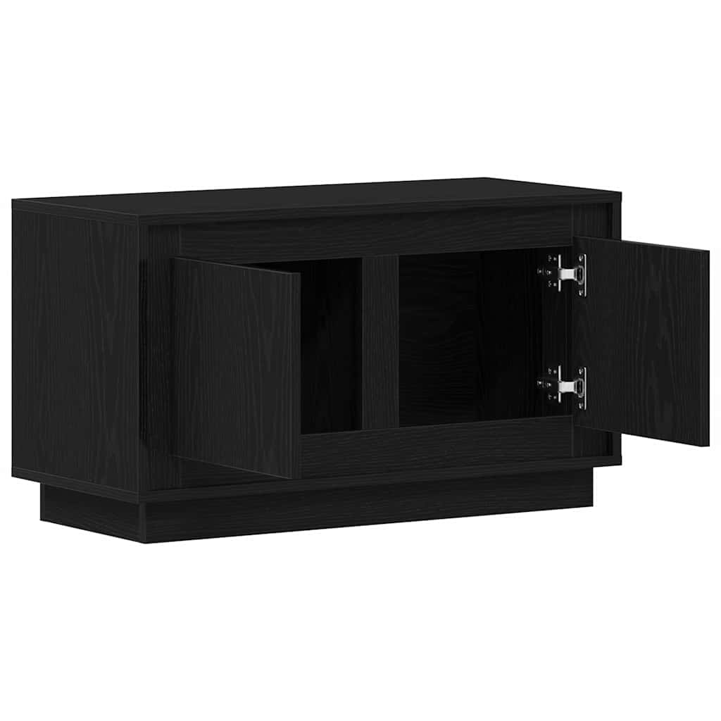 TV Cabinet Black oak 80 x 35 x 45 cm Engineered wood