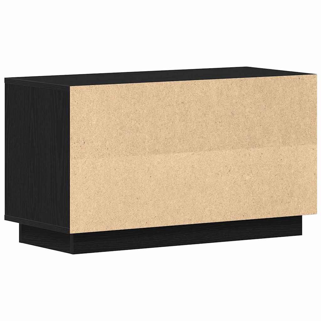 TV Cabinet Black oak 80 x 35 x 45 cm Engineered wood