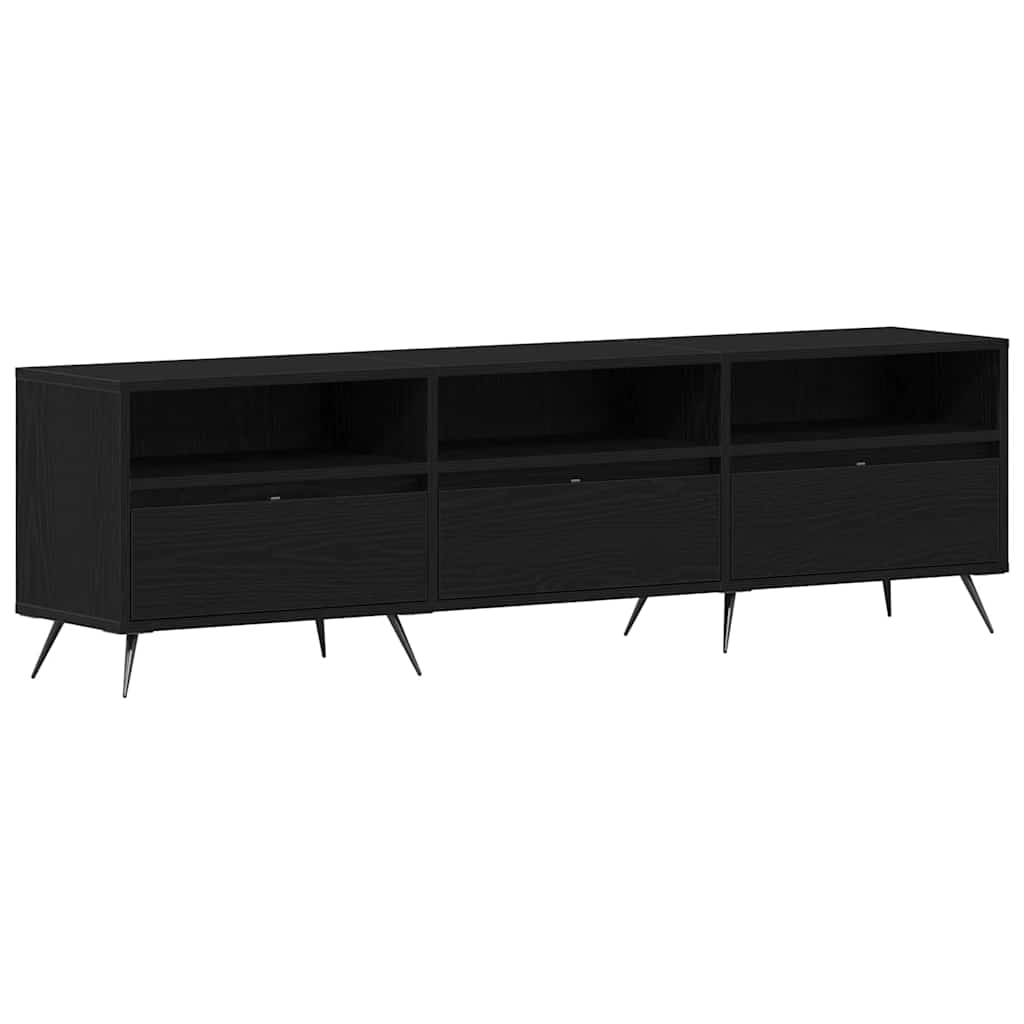 TV Cabinet 150 x 30 x 44.5 cm Black oak Engineered wood