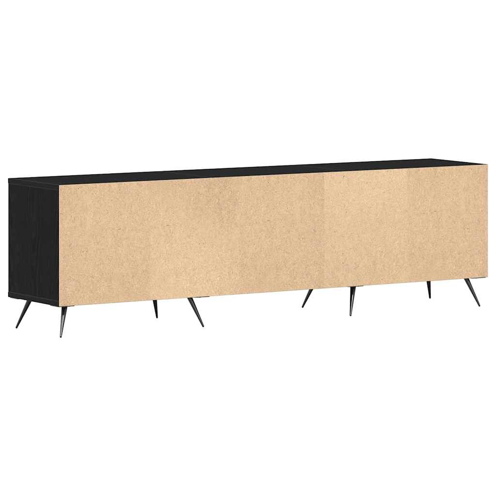 TV Cabinet 150 x 30 x 44.5 cm Black oak Engineered wood