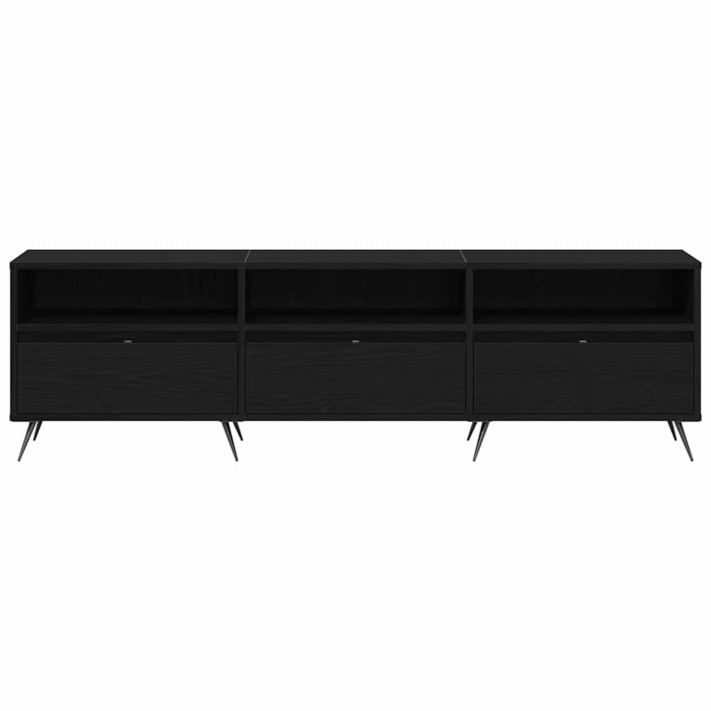 TV Cabinet 150 x 30 x 44.5 cm Black oak Engineered wood