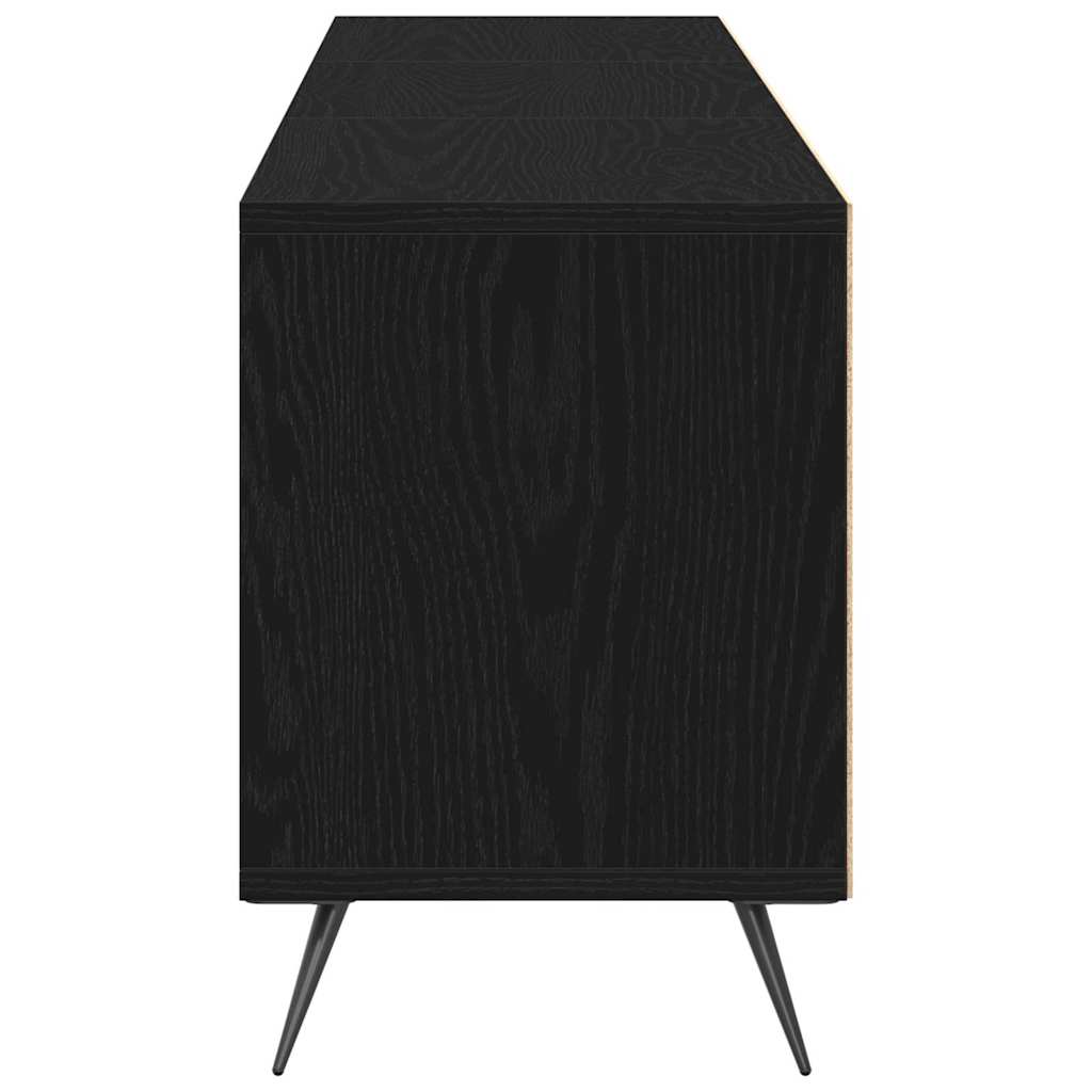 TV Cabinet 150 x 30 x 44.5 cm Black oak Engineered wood
