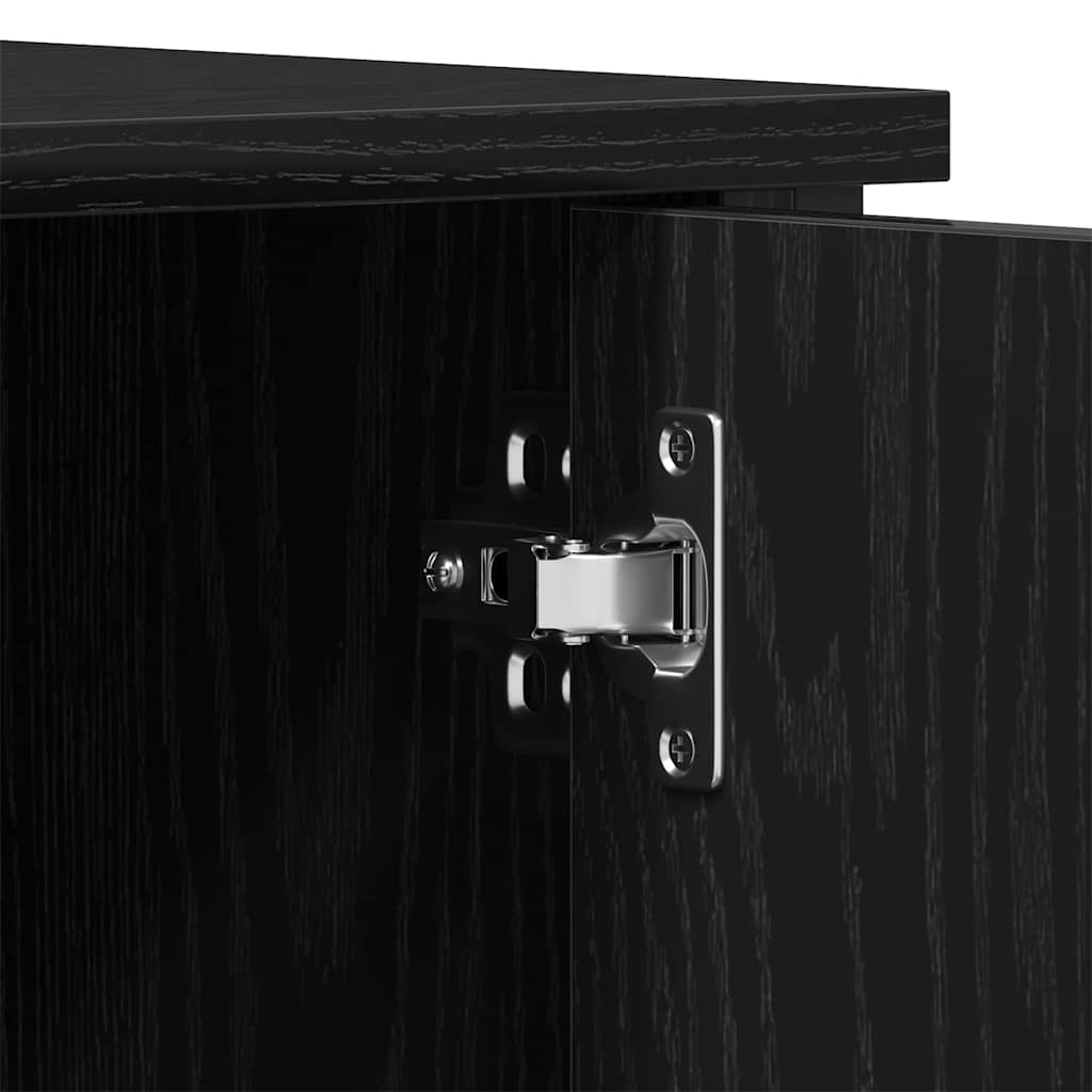 TV Cabinet Black oak 100 x 40 x 50 cm Engineered wood