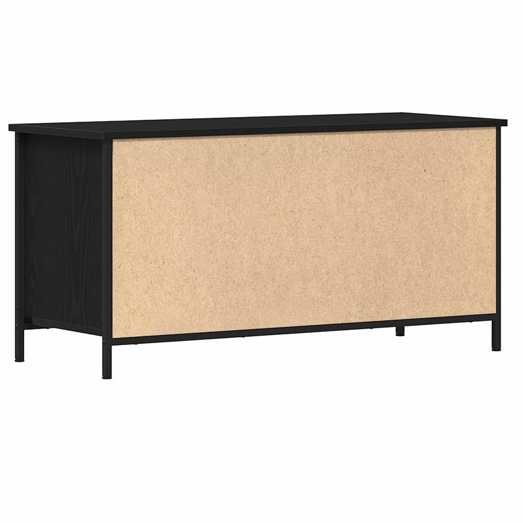 TV Cabinet Black oak 100 x 40 x 50 cm Engineered wood
