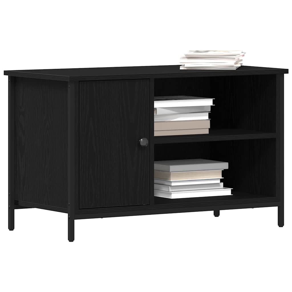 TV Cabinet Black oak 80 x 40 x 50 cm Engineered wood