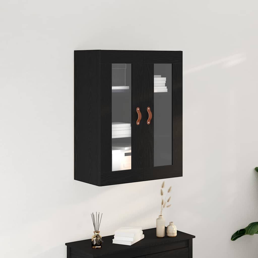 Wall Cabinet Black Oak 69.5 x 34 x 90 cm Engineered Wood