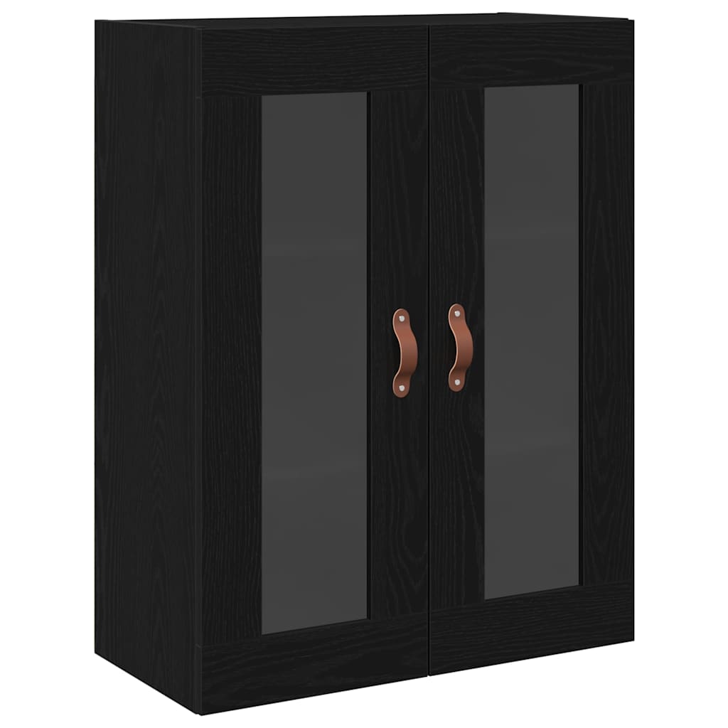 Wall Cabinet Black Oak 69.5 x 34 x 90 cm Engineered Wood