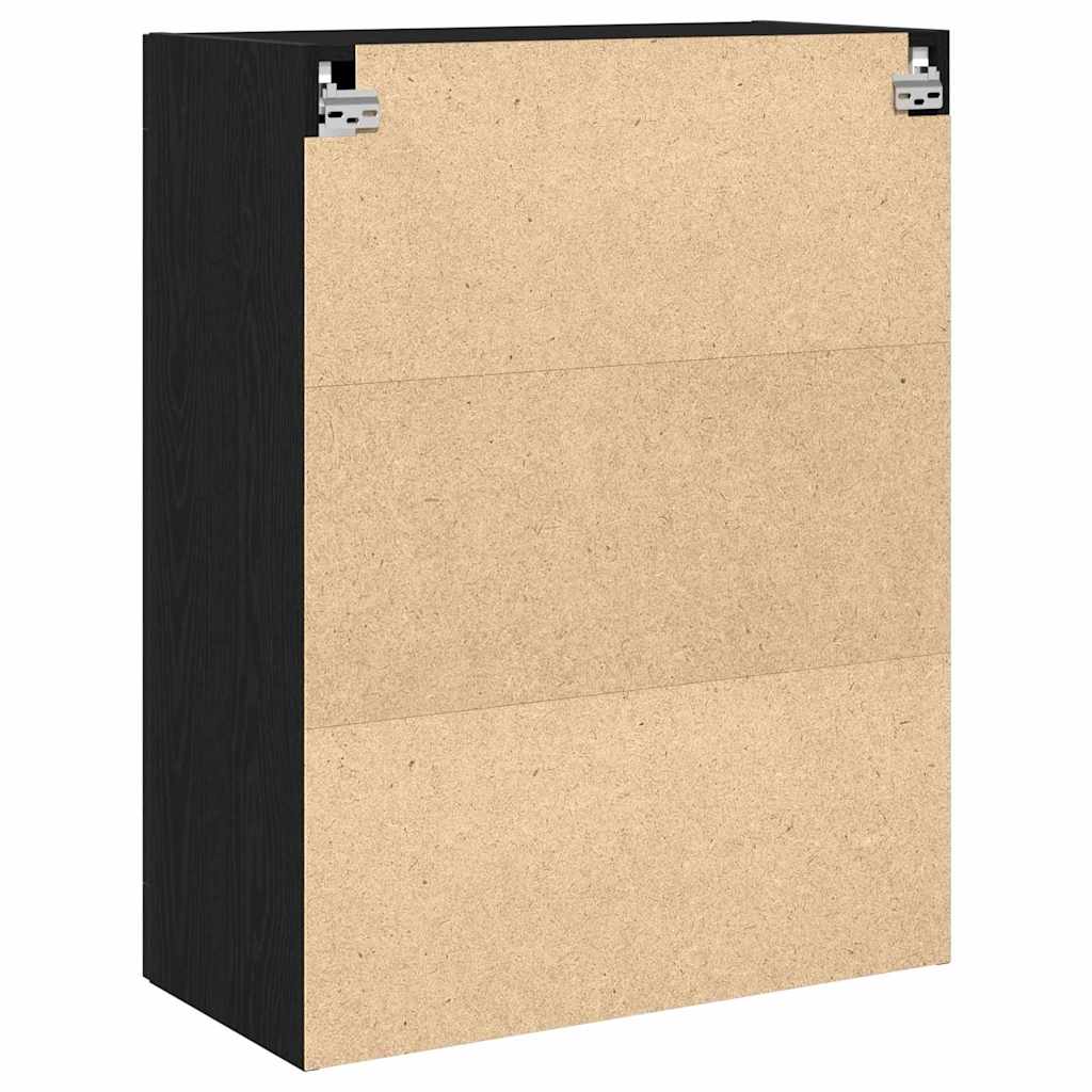 Wall Cabinet Black Oak 69.5 x 34 x 90 cm Engineered Wood