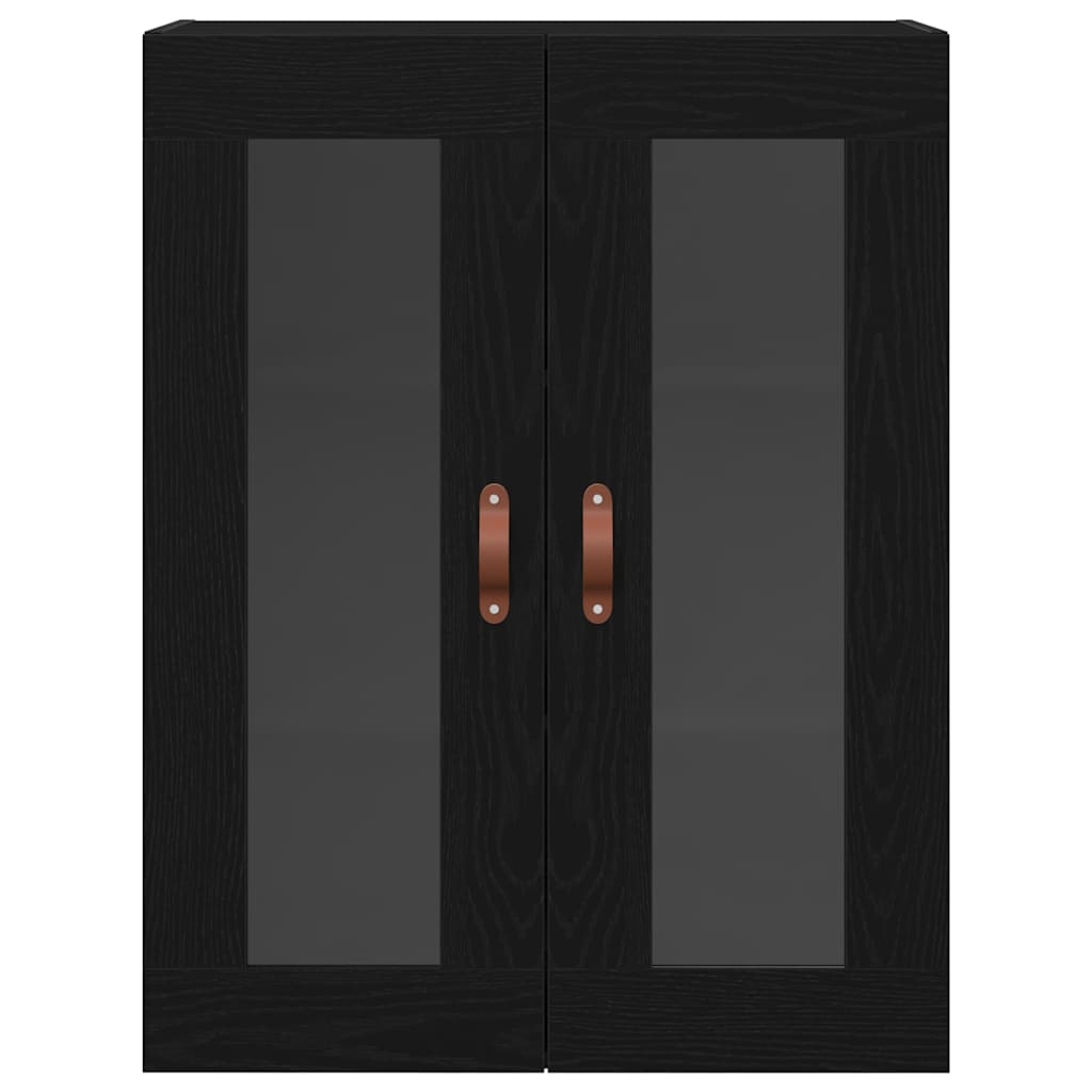 Wall Cabinet Black Oak 69.5 x 34 x 90 cm Engineered Wood