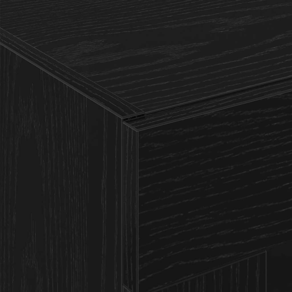 Wall Cabinet Black Oak 69.5 x 34 x 90 cm Engineered Wood