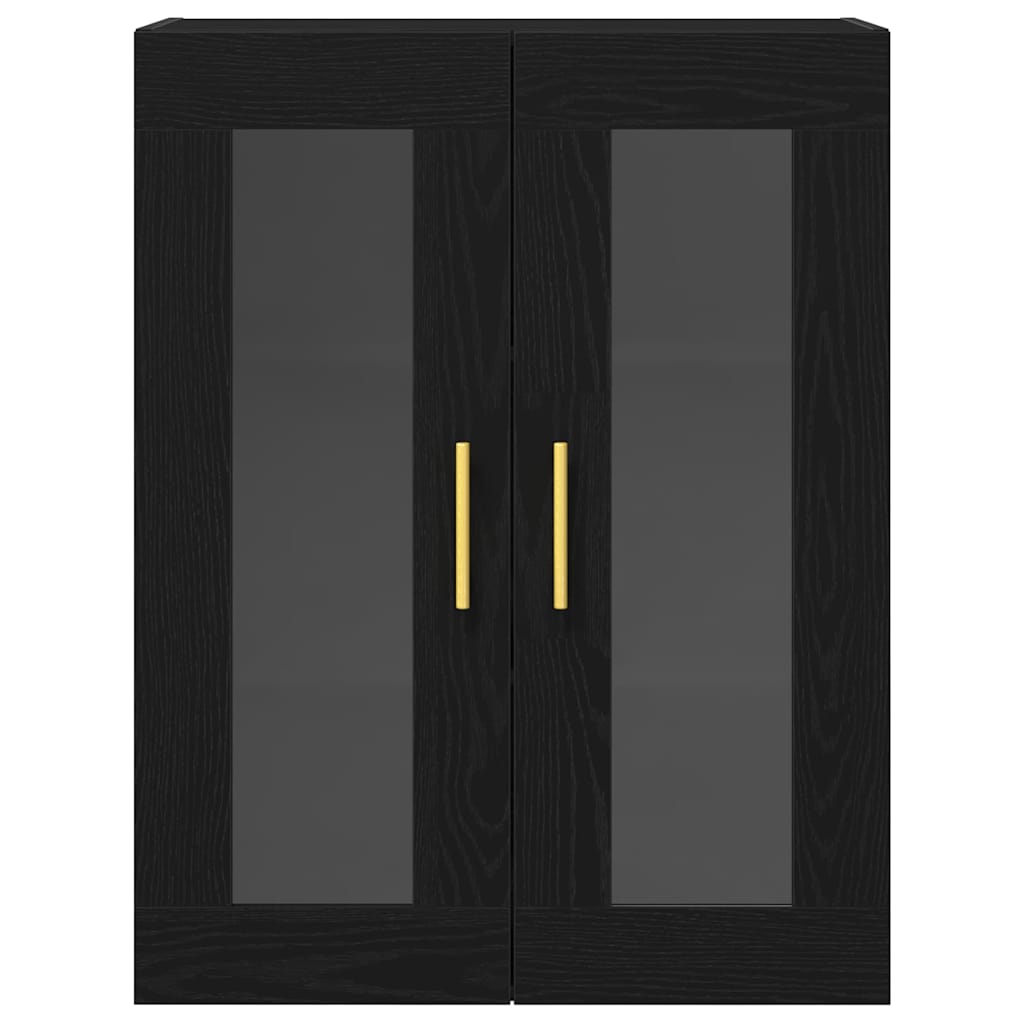 Wall Cabinet Black Oak 69.5 x 34 x 90 cm Engineered Wood
