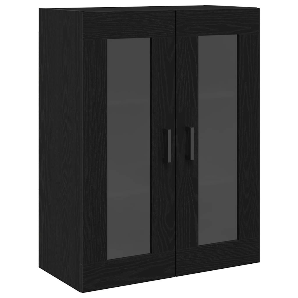 Wall Cabinet Black Oak 69.5 x 34 x 90 cm Engineered Wood
