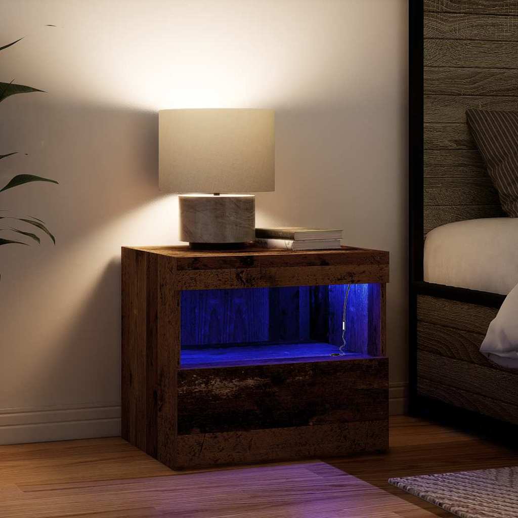 Bedside Cabinet Old Wood 50 x 40 x 45 cm Engineered Wood