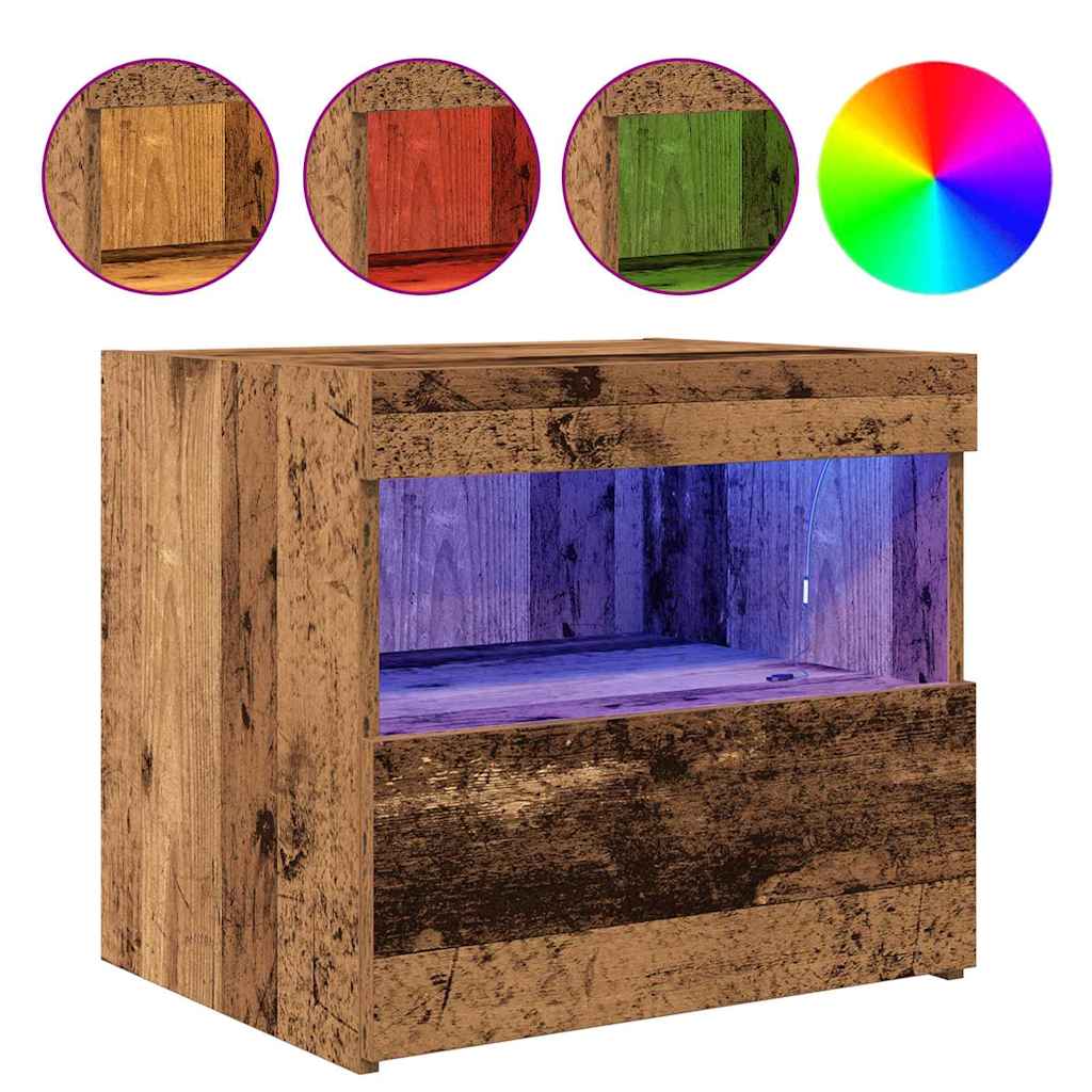 Bedside Cabinet Old Wood 50 x 40 x 45 cm Engineered Wood