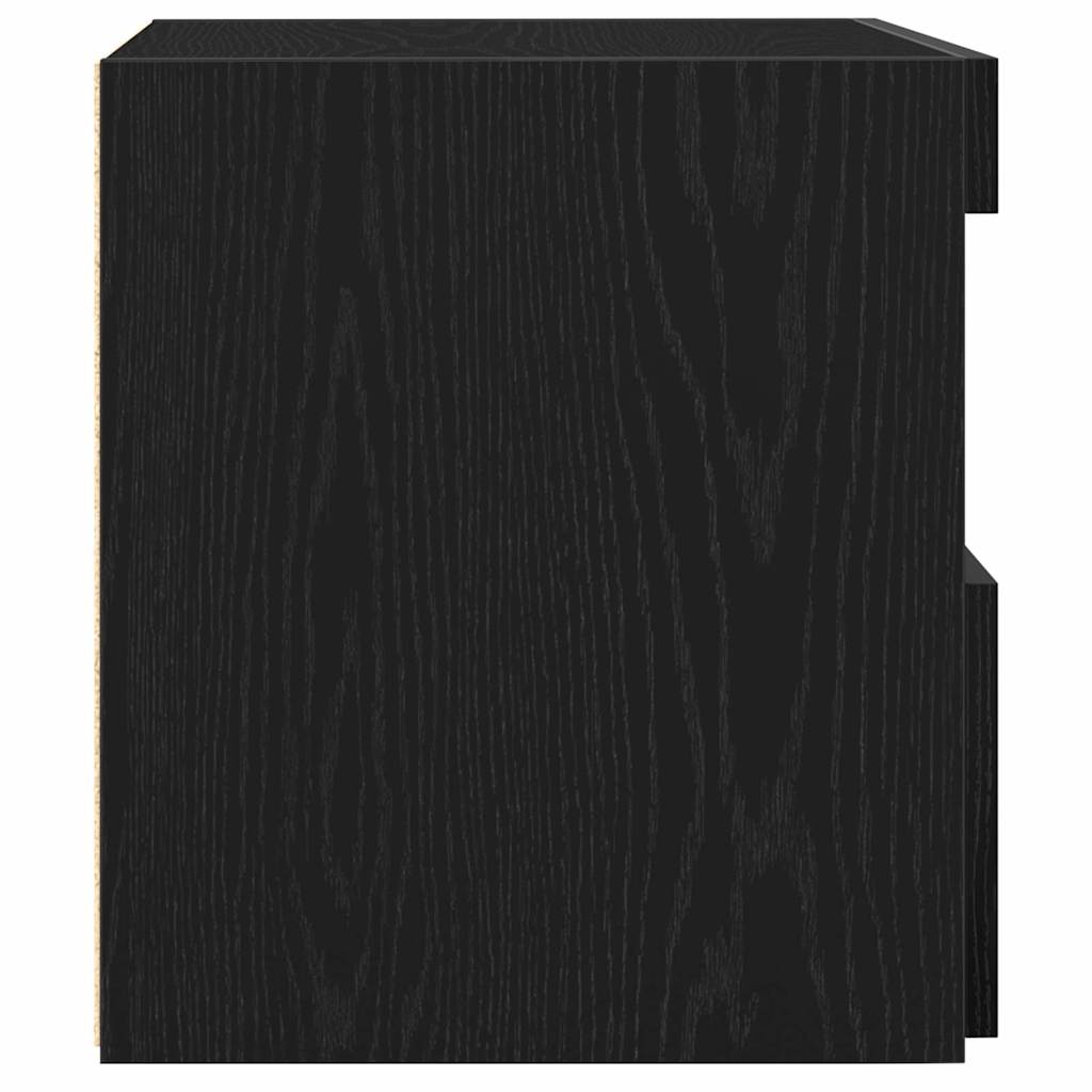 Bedside Cabinet 2 pcs Black Oak 50 x 40 x 45 cm Engineered Wood