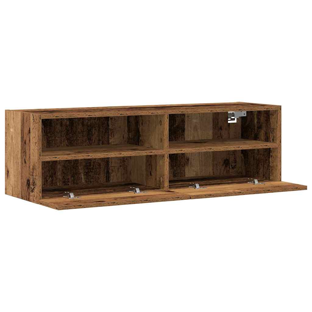 TV Wall Cabinet 2 pcs Old Wood 100 x 30 x 30 cm Engineered Wood