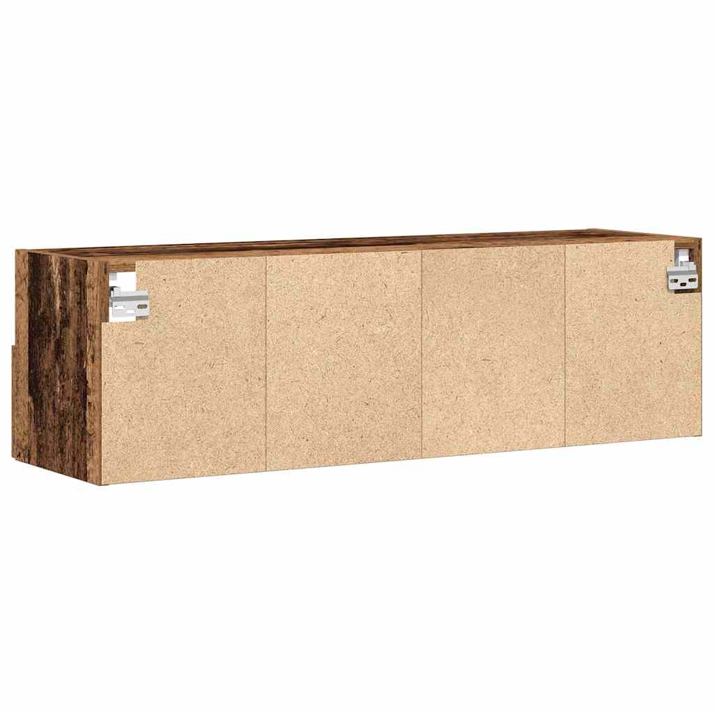 TV Wall Cabinet 2 pcs Old Wood 100 x 30 x 30 cm Engineered Wood