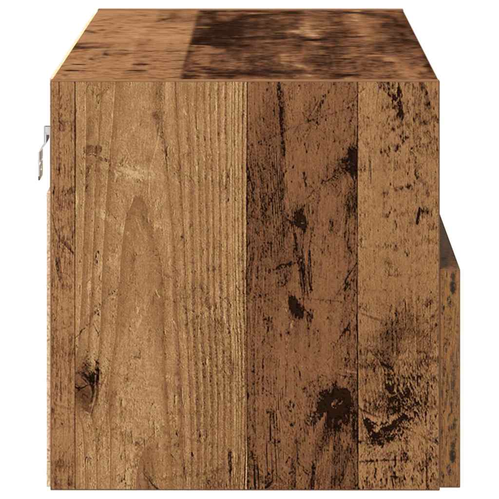 TV Wall Cabinet 2 pcs Old Wood 100 x 30 x 30 cm Engineered Wood