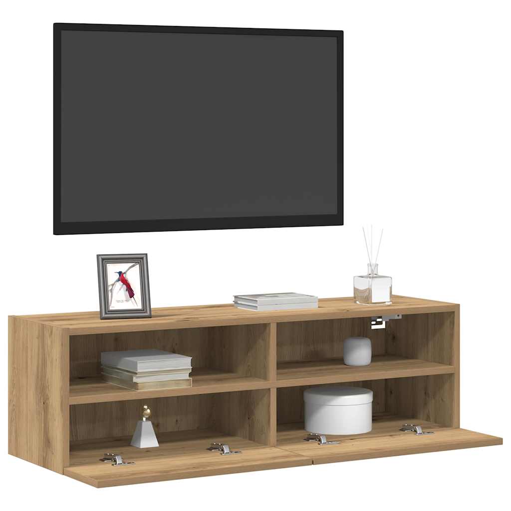 TV Wall Cabinet Artisan oak 100 x 30 x 30 cm Engineered Wood