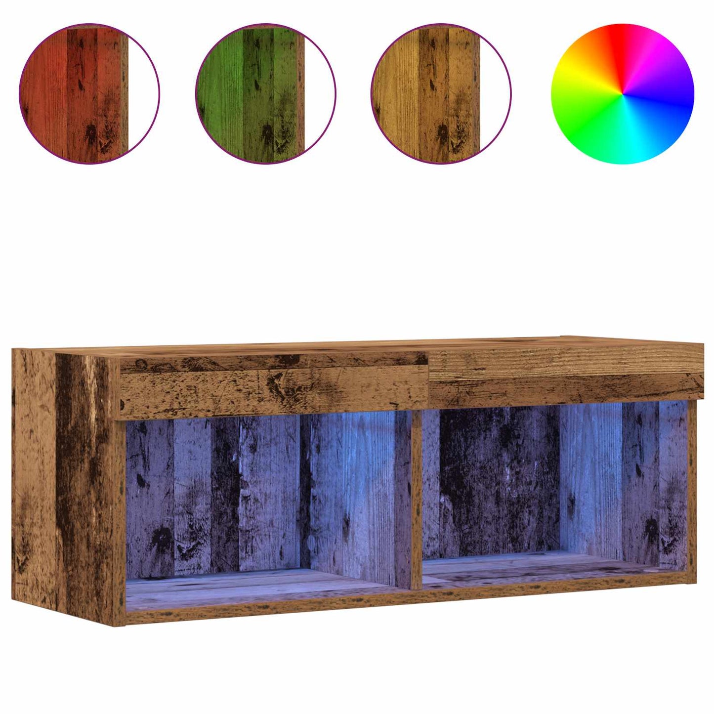 TV Cabinet Set Old wood 80 x 30 x 30 cm Engineered Wood