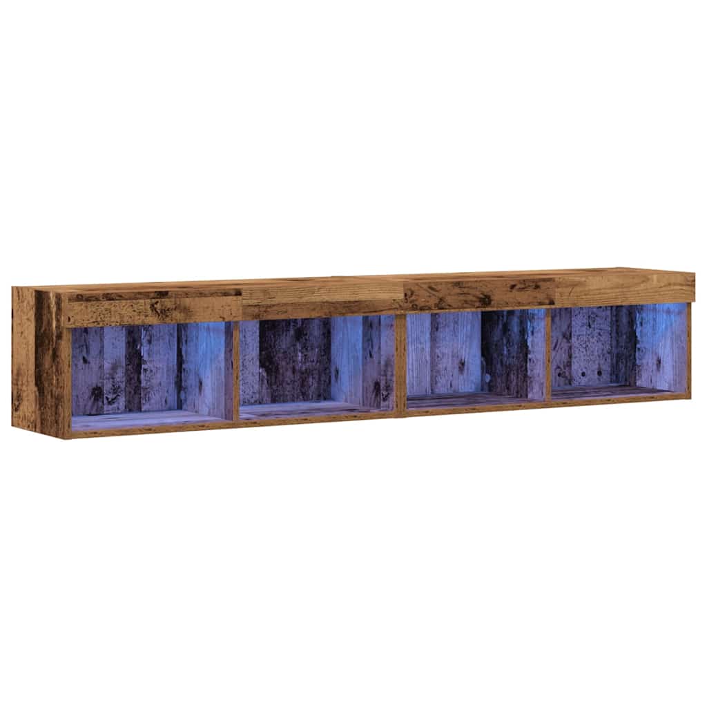 TV Cabinet Set 2 pcs Old wood 80 x 30 x 30 cm Engineered Wood