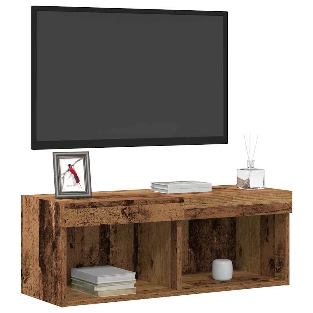 TV Cabinet Set 2 pcs Old wood 80 x 30 x 30 cm Engineered Wood