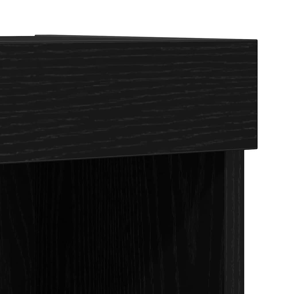 TV Cabinet Set 2 pcs Black oak 80 x 30 x 30 cm Engineered Wood