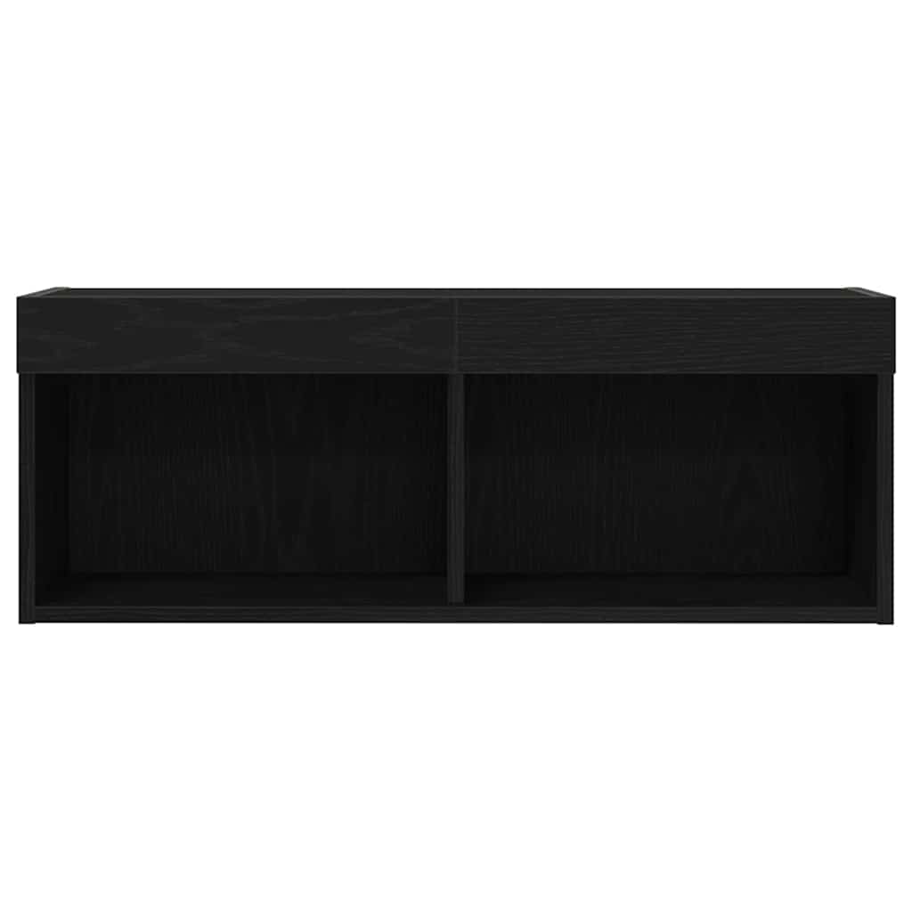 TV Cabinet Set 2 pcs Black oak 80 x 30 x 30 cm Engineered Wood