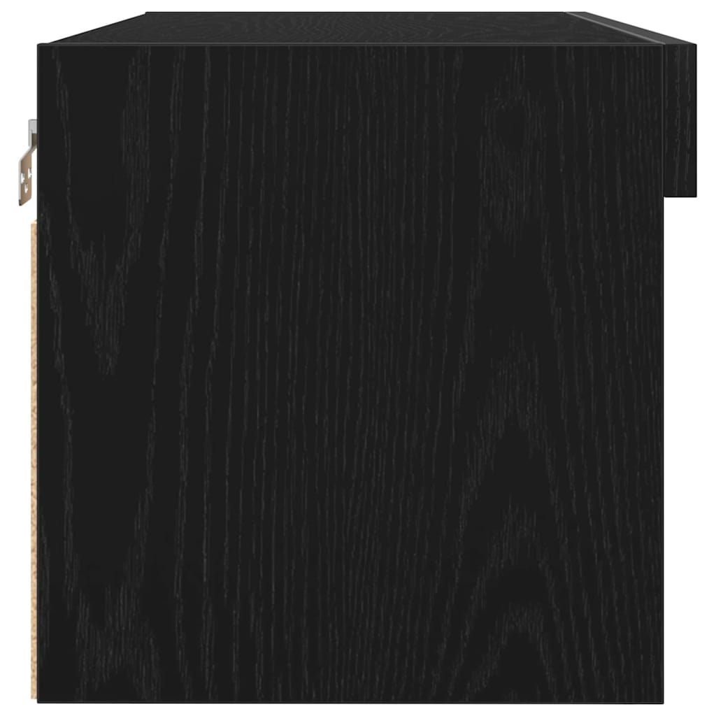 TV Cabinet Set 2 pcs Black oak 80 x 30 x 30 cm Engineered Wood