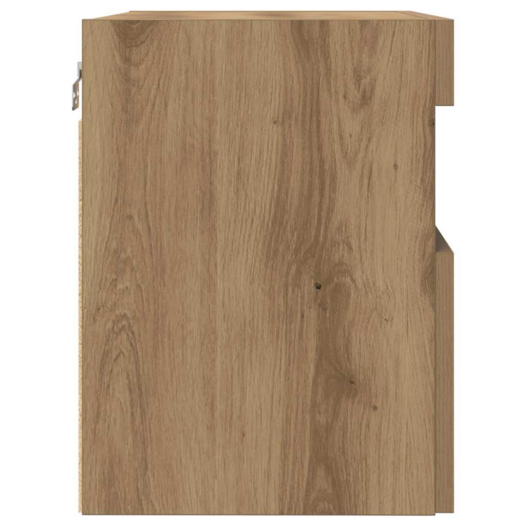 TV Wall Cabinet with LED 2 pcs Artisan oak 60 x 30 x 40 cm