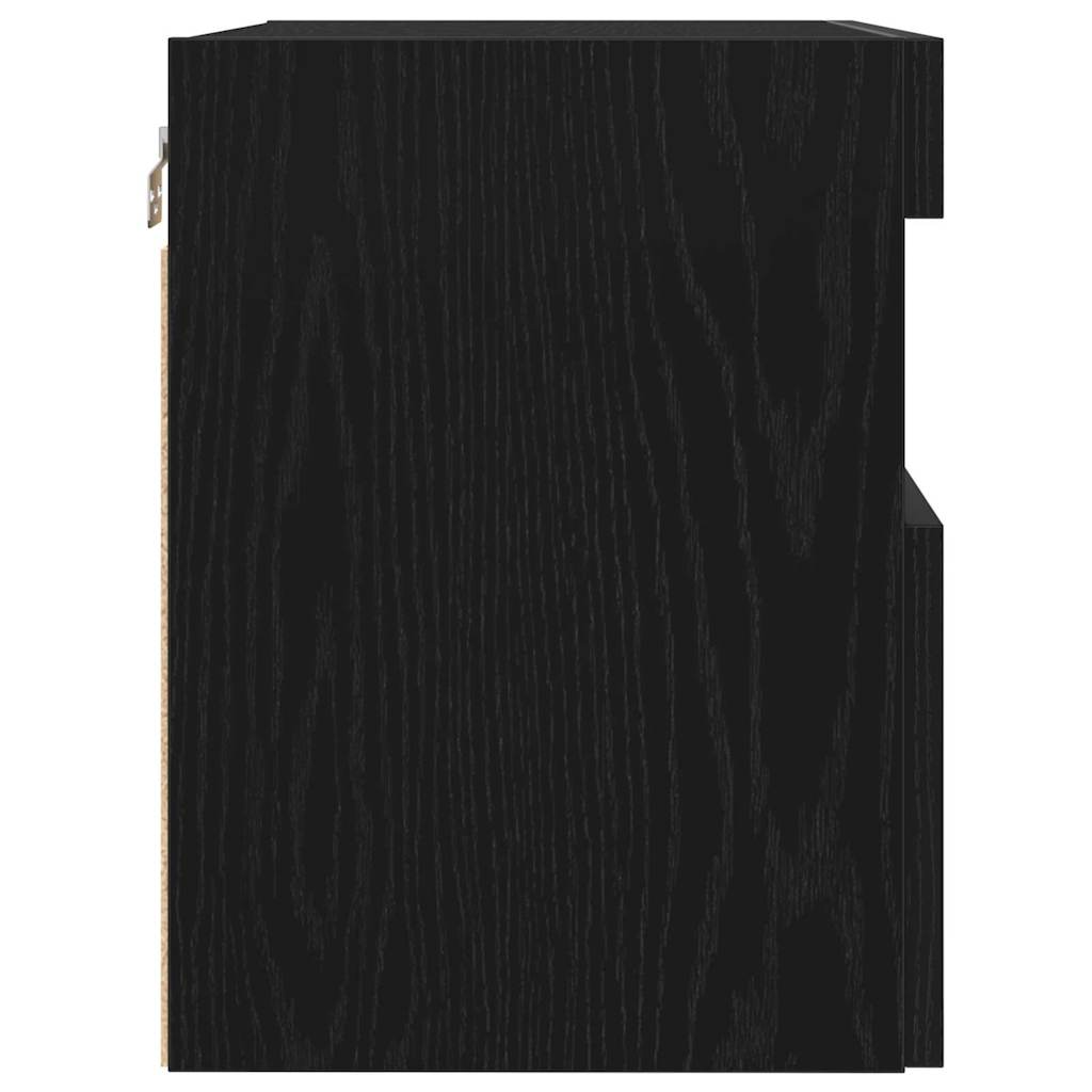 TV Wall Cabinet 2 pcs Black oak 60 x 30 x 40 cm Engineered Wood