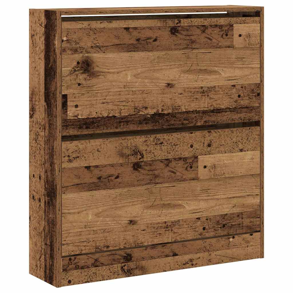 Shoe Cabinet Old Wood 80 x 21 x 87.5 cm Engineered Wood
